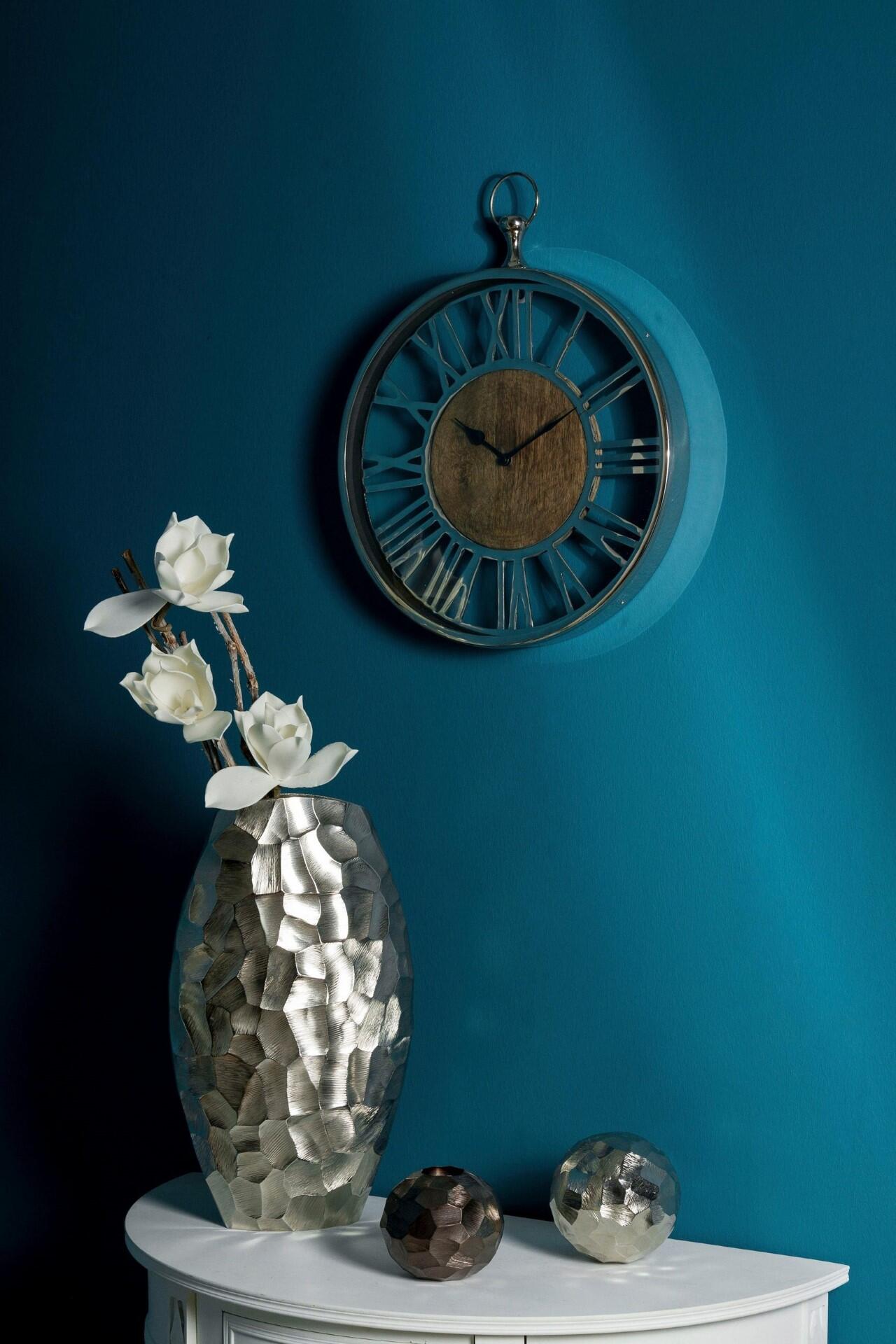 Стенен часовник от Home affaire »Dajana«, от масивно дърво и метал