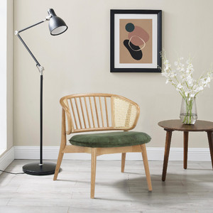 andas фотьойл, стол »Orwik« с ратанови вложки в облегалката, дизайн на Morten Georgsen